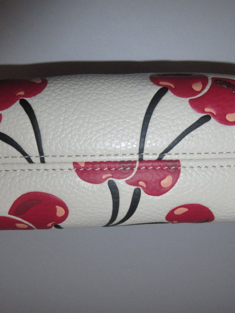 COACH - Cherry Print Leather Boxed Cosmetic Pouch, New in box - Picture 5 of 16